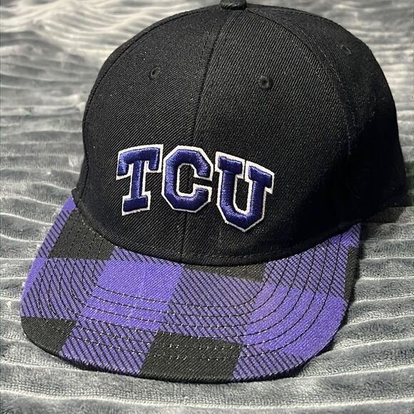 🔥🔥 TCU Horned Frogs Snapback Flat Bill Hat - EXCELLENT Condition 🔥🔥 - Picture 1 of 8